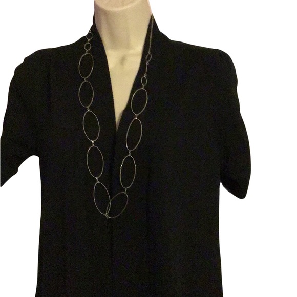 Dress Barn black open front short sleeve cardigan - Picture 4 of 12